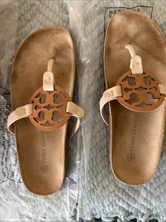 Tory Burch Shoes - Tory Birch Miller Cream and Caramel. Box, dust cover. 8 1/2